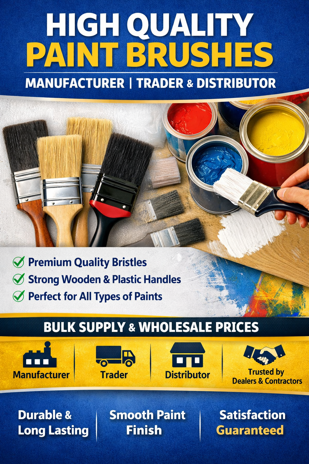 Wholesale paint brushes at factory price – PUSHPANJALI ENTERPRISES