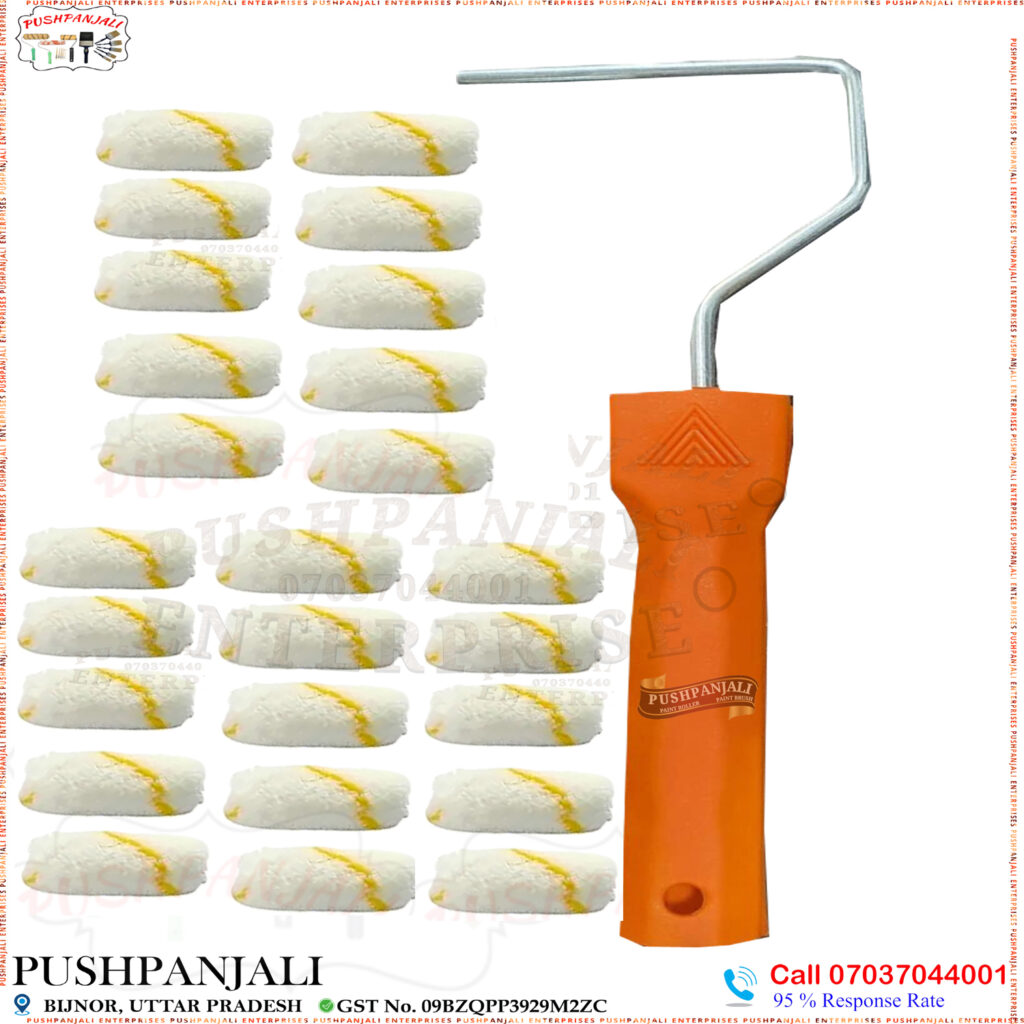 Yellow Line 2 Inch Roller Set (Push Handle) (1 Handle + 25 Refills)