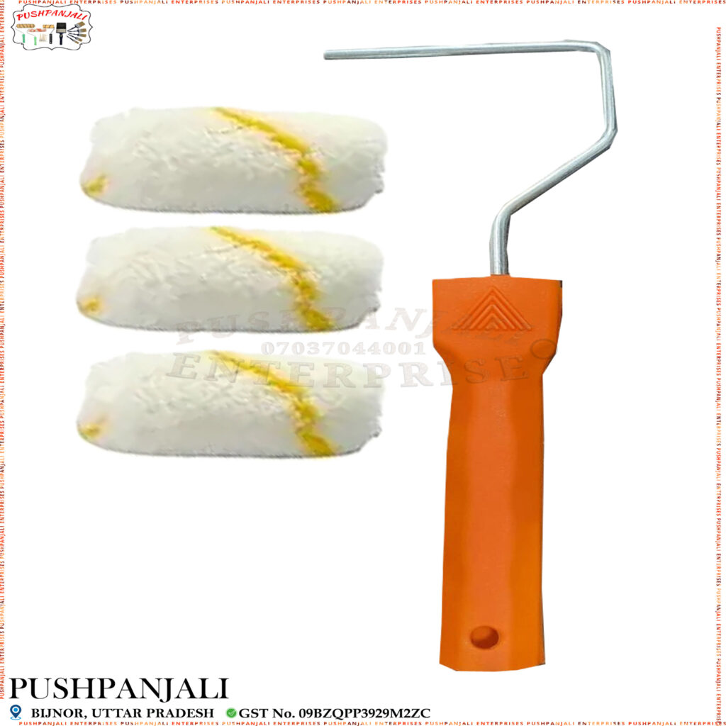 Yellow Line 2 Inch Roller Set (Push Handle) (1 Handle + 3 Refills)