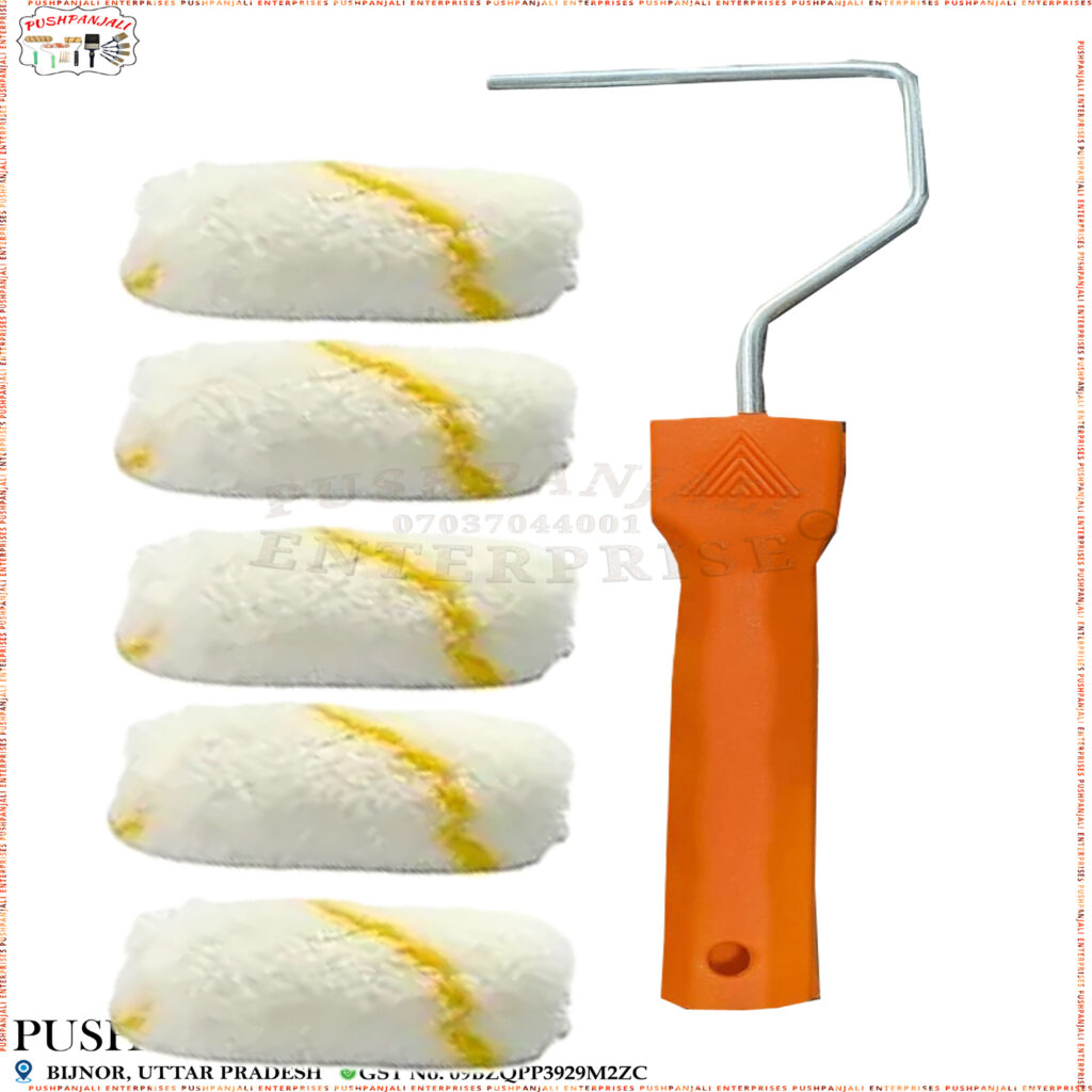 Yellow Line 2 Inch Roller Set (Push Handle) (1 Handle + 5 Refills)